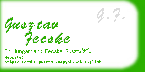 gusztav fecske business card